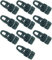 10 x Holdon® MIDI Clip Schwarz - Klammer Klemme Befestigungsöse für Banner, Zelt, Planen, Molton - BO-Camp/Isabella