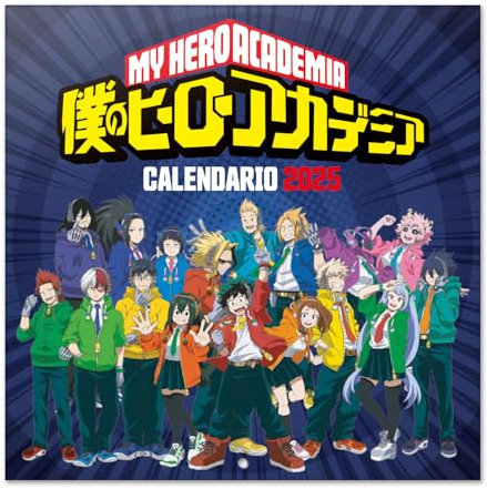 Grupo Erik Wandkalender 2025 - My Hero Academia 30,5 x 30,5 cm quadratischer Academia Manga Auf Spanisch