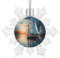 Weihnachtsbaumschmuck, Segellandschaft, bedruckt, Weihnachtsschneeflocken-Ornamente, hängende Weihnachtsbaumschmuck