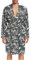 ZZXXB Dream Catcher Herren-Nachtwäsche, Rosen-Blumenfedern, leicht, langärmelig, Spa-Bademantel mit Taschen, M-XL, blau, M