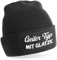 One Size Beanie, Mütze mit Spruch: Geiler Typ mit Glatze, oder Bauch, oder Bart (DE/NL/SE/PL, Alphanumerisch, Einheitsgröße, schwarz Geiler Typ mit Glatze)