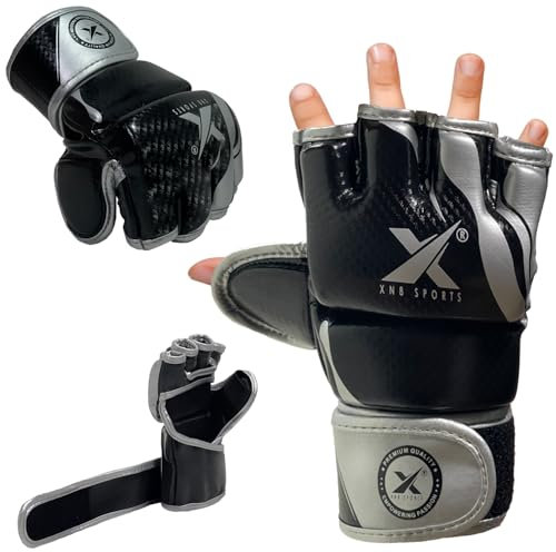 XN8 Kids MMA Gloves Junior Boxing Training Sparring Fight Grappling Mitts With Open Palm- For Cage Fighting-Combat Sports - Punching bag - Muay Thai & Kickboxing Karate Boxing Gloves