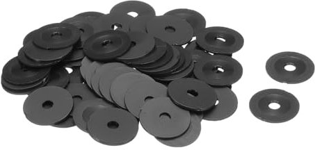 QUARKZMAN 60pz Rondelle Piane in Nylon M4 4mm ID 20mm OD 1mm Spessore Guarnizioni Piastra in Plastica Fissaggio Guarnizione di Tenuta Separatore Anello, Nero