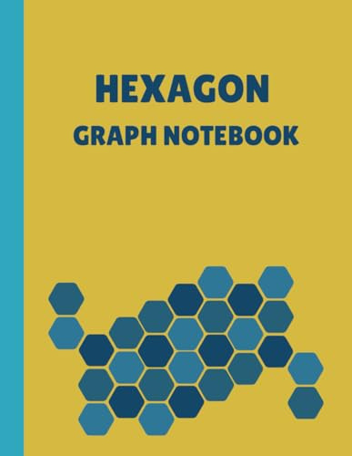Hexagon Graph Paper Notebook: Ideal for RPG Maps, Quilting Designs, Organic Chemistry, and Creative Doodling, Large 8.5x11 Inch with .5 Sides