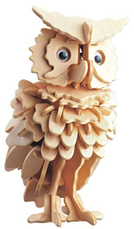 BRIGHTFUFU Quality Wooden Owl Puzzle Jigsaw No Glue Needed Decorative for Boys and Girls Adults