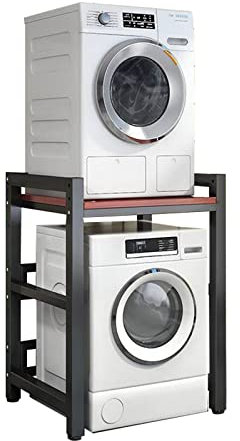 Adjustable Portable Dryer Stand & Stacking Kit for Front Load Washer & Tumble Dryer 400KG Capacity SpaceSaving Storage Rack Over Washer Unit