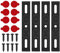 4 Pcs Car Number Plate Holder Frameless - 118x19mm Universal Number Plate Fixings, Number Plate Clips Bracket, License Plate Holder for 110mm Height Europe Standard Number Plates
