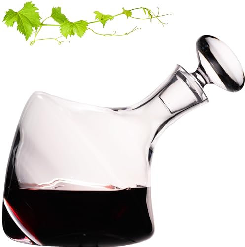 IMPERIAL glass Weinkaraffe 1000ml Dekanter aus Crystalline Glas Serie Rom Weindekanter Handgefertigt Rotweinkaraffe