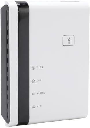 Server di Stampa di Rete USB 2.0 Wireless - Adattatore Server Stampante USB LAN Bridge 10/100 Mbps, Supporto 7/8/10/11/, OS, Supporto 4 Stampanti (Spina europea)