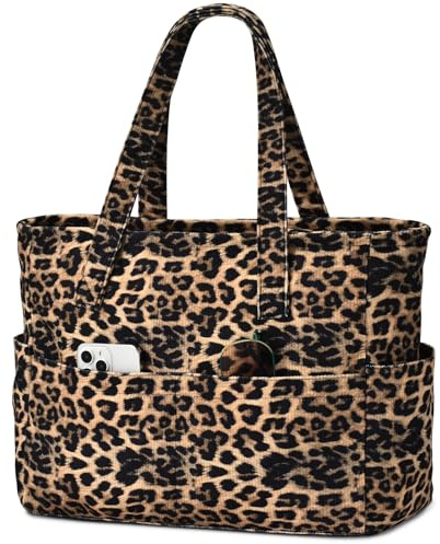 oscaurt Tote Bag Shopper Tasche Damen Laptoptasche Wasserdicht Arbeitstasche Damen mit 17 Zoll Laptopfach Faltbar Handtasche Strandtasche Sporttasche für Frauen