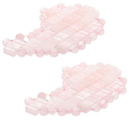 Healvian Masque Yeux en Quartz Rose Naturel, Lot de 2, Rafraîchissant et Apaisant, Masque de Sommeil pour Femmes, Protection Oculaire, pour Relaxation, Voyages et Soins du Visage