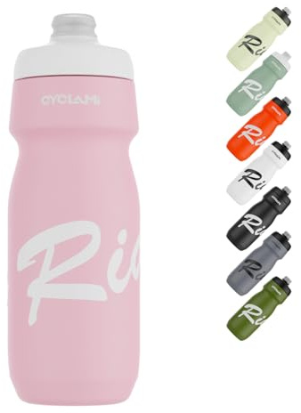 Bicycle Water Bottles, 650 ml, Lightweight, BPA-Free, Leak-Proof, Squeeze Cycling Bottle for Cycling, Fitness, Hiking, Swimming (Pink)