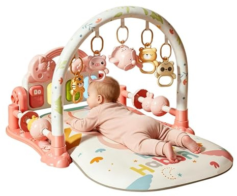 Gym With Kick Piano And Projector – Music Game And Fitness Activity Toy, Early Education Gift For Newborns, Interactive Play Mat With Lights, Sounds, Projection For Sensory Development Motor