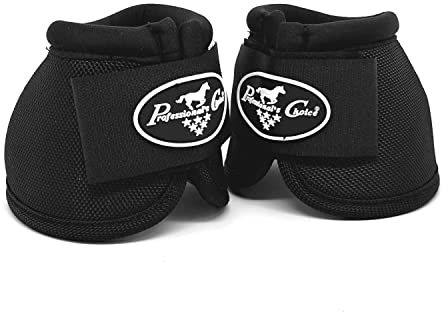 Professional's Choice Equine Ballistic Hoof Overreach Bell Boot Pair Black Medium