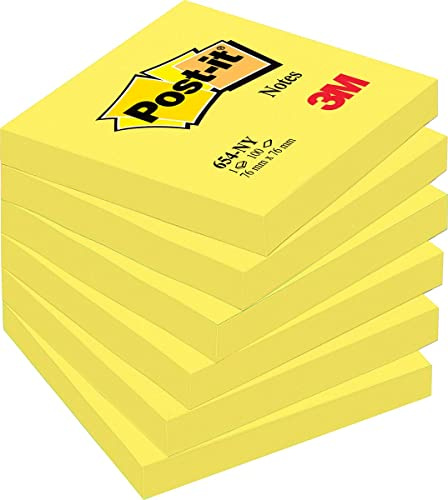 Post-it 654-NY Haftnotizen, 76 x 76 mm, neongelb