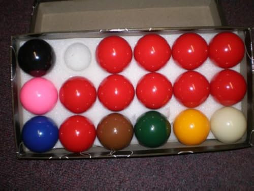 Snooker-Set, 17 Bälle, 5,1 cm, inkl. 10 Rotkugeln