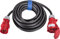 SiRoX CEE-Verlängerung 32 A | H07RN-F 5G6 mm² | 20 m | Gummischlauchleitung | Schwarz | 5-polig | CEE-Stecker & Kupplung (IEC 60309) | IP44 | Für Innen- & Außeneinsatz