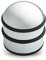 Lakeland Dome Non-Slip Door Stop, Round - Chromed Steel