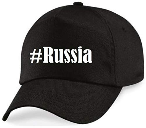 Reifen-Markt Base Cap Hashtag #Russia Größe Uni Farbe Schwarz Druck Weiss