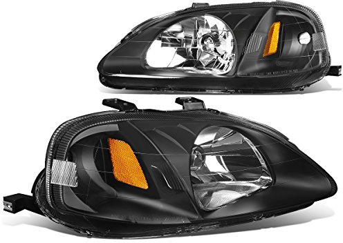 DNA Motoring HL-OH-HC99-BK-AM Scheinwerfer, Ersatz für 99-00 Civic