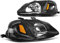 DNA Motoring HL-OH-HC99-BK-AM Scheinwerfer, Ersatz für 99-00 Civic