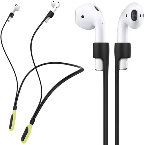 GOGOSODU Kompatibler AirPods-Gurt, Silikon-Anti-Verlust-Kabelverbinder, Sport-Nackenband für AirPods Pro 2/1, 4, 3, 2, 1, Night Glow