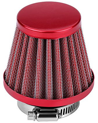Filtro dell’aria, 38 mm, Per moto, Si fissa con morsetto, Universale, Per l’aspirazione di aria fredda, Per scooter, quad e moto cross, Alto flusso d’aria