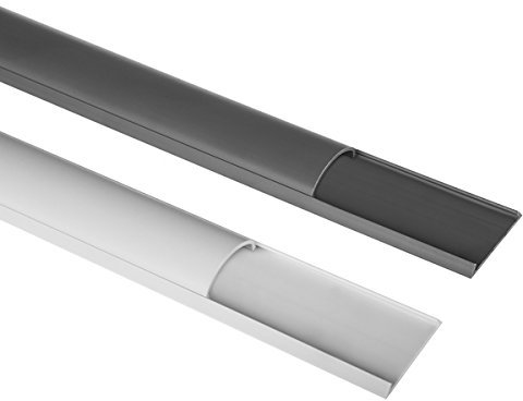 Kunststoff Kabelkanal Installationskanal Kabelleiste Kabelbrücke selbstklebend Größe Klein, Farbe weiß