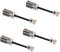 Uvital Telephone Cord Detangler, Anti-Tangle Telephone Handset Cable 360 Degree Rotating Landline Swivel Cord Untangler Black (4 Pack)