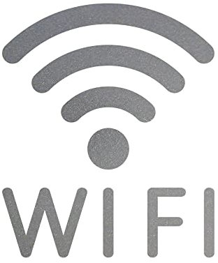 Aufkleber Tattoo WIFI 30cm silber WLAN Hotspot kostenlos Internet Zugang Zeichen Symbol Logo