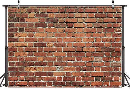AIIKES 7x5FT Red Brick Wall Backdrop Retro Brick Photography Background Home Decoration Party Banner 11-506
