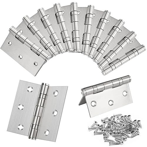 Sunshine smile 20 Stück Edelstahl Scharniere mit 120 Stück Edelstahlschrauben,Edelstahl Scharniere Steckverbinder,Edelstahl Tür-Scharnier,Scharniere für Fenster Schrank