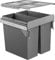 Handle & Home 500mm 68L Dark Grey Soft Close Side Mounted Bin (2x34L) | Anthracite | Under Kitchen Counter