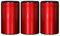 Healifty 3 runde Metalldosen mit Deckel, leere Blechdosen, dekorative Kerzendosen, Geschenkdosen, Süßigkeiten, losen Tee, Aufbewahrung für Hochzeitsgastgeschenke (rot, Größe 140)