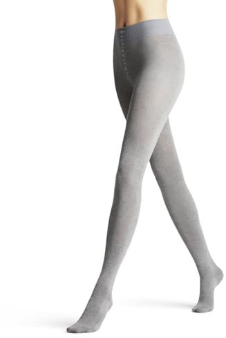 FALKE Women's Family W Ti Sustainable Cotton Plain 1 Pair Tights, Grey Greymix 3399, XL
