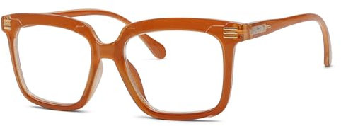 Eyekepper Hochwertigen Brille - Übergroße Rechteckig Qualität Brillen für Damen Braun