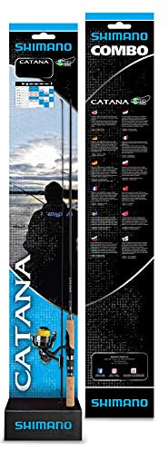 SHIMANO Set Canne+Moulinet Catana Spinning 810Mh + Catana 4000 + Braid 0,19mm - 269cm - P.14-42g - SMCSCAT810MHC