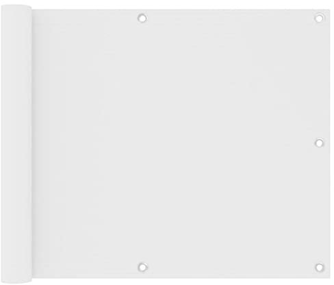 vidaXL Ecran de Balcon Brise-Vue Brise-Vent de Jardin Ecran de Protection Ecran d'Intimité Extérieur Imperméable Blanc 75x300 cm Tissu Oxford