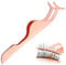 Sibba Wimpernpinzette Applikator Edelstahl gebogene Spitze Künstliche Wimpern Clip Wimpernverlängerung Anwendung und Entfernung der Zange (1 x Rotgold)