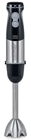 Zelmer ZHB4571 Stabmixer mit Zubehör, 1200W, TURBO-Funktion, 20 Geschwindigkeiten, ergonomisches Design, Inox/Schwarz