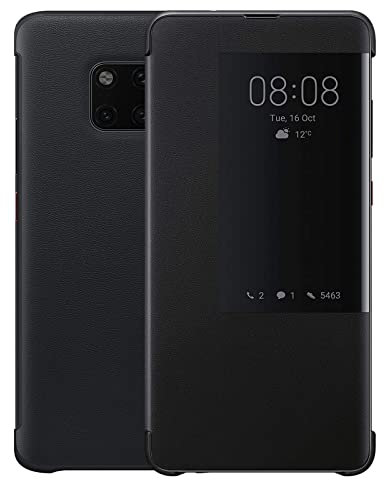 Coque Huawei Mate 20 Pro, Smart View Étui à Rabat en Cuir, [Mode D'économie D'énergie][Protección Integral](Mate20 Pro,Noir)