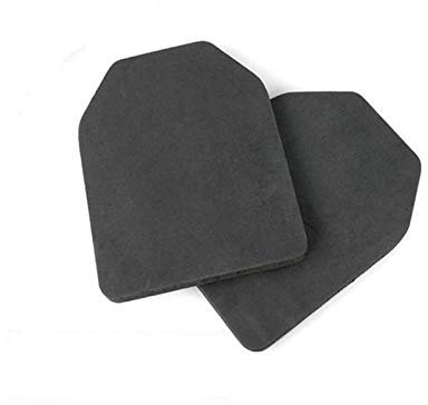 HXSZWJJ 2pcs Airsoft Wargame Tactical Soldier Gear EVA Body Carrier Vests Shock Plate Dummy Foam Hunting Vest 2cm Armor Plates (Color : Black)