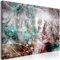 decomonkey Bilder Abstrakt 90x60 cm 1 Teilig Leinwandbilder Bild auf Leinwand Vlies Wandbild Kunstdruck Wanddeko Wand Wohnzimmer Wanddekoration Deko Marmor Sterne Blau Rosa Gris
