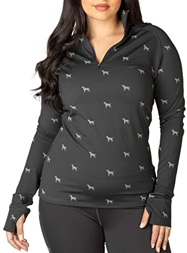 Rydale Ladies Patterned Sports Top High Stretch Women's Long Sleece Fitness Gym Top 7 Colours