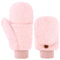 Damen Fäustlinge Pelz Winter Handschuhe Warme Kunstpelz Handschuhe mit Flip Weiche Fell Fingerlose Handschuhe (Rosa)