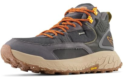 New Balance Men's Fresh Foam X Hierro Mid GTX V1 Trail Running Shoe, Black/Magnet/Hot Marigold, 45 EU