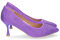 shoes&blues.es 69156-Zapato de Tacon Fino para Mujer, Comodo, Estilo Salon, con Strass, Punta Fina, Otono Invierno 2022. Talla 36 Lila