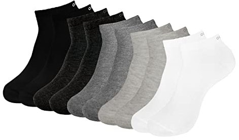 ONE STRANGE ROCK Herren Damen Sneaker Socken 5, 10, 15, 20, 30 Paar, Farbe:Schwarz/Grau/Weiß - 5er Pack, Größe:39-42