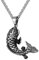 HIJONES Herren Edelstahl Koi Fisch Anhänger Halskette Chinesischer Karpfen Amulett Lucky Anhänger Silber Anhänger mit Kette