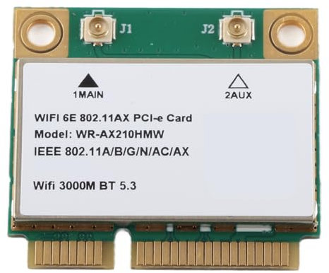 Scheda di Rete Wireless, Adattatore Bluetooth Wifi, 5374M Wifi 6E 5G Triple Band Gigabit 6GHz PCB Wifi con Scheda PC Mini Porta PCIE per Laptop